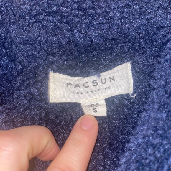 Jean jacket with blue Sherpa fur - Picture 3 of 5